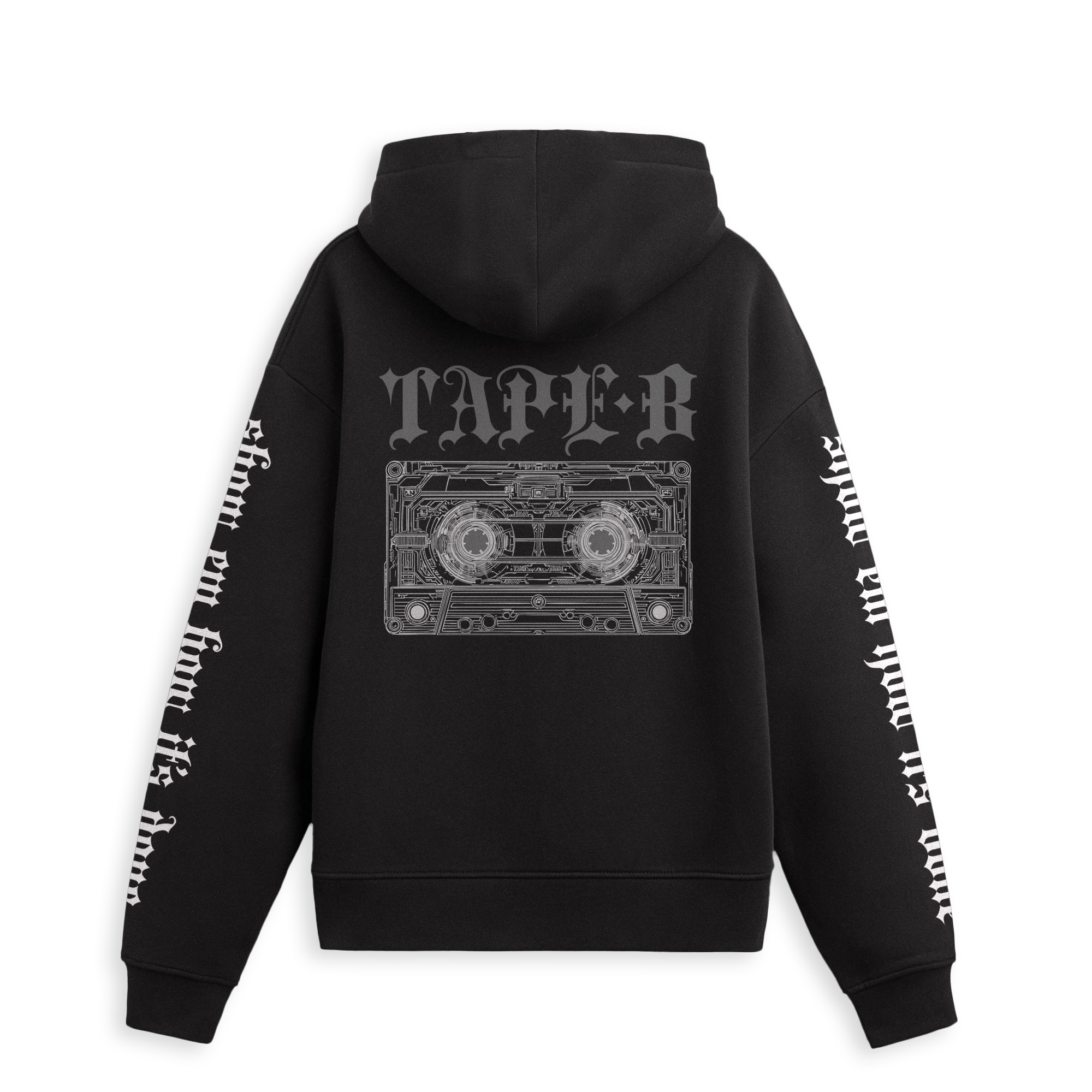 Limited Time Pre Sale) Tape B - X-ray Tape Hoodie - Black – TAPE B