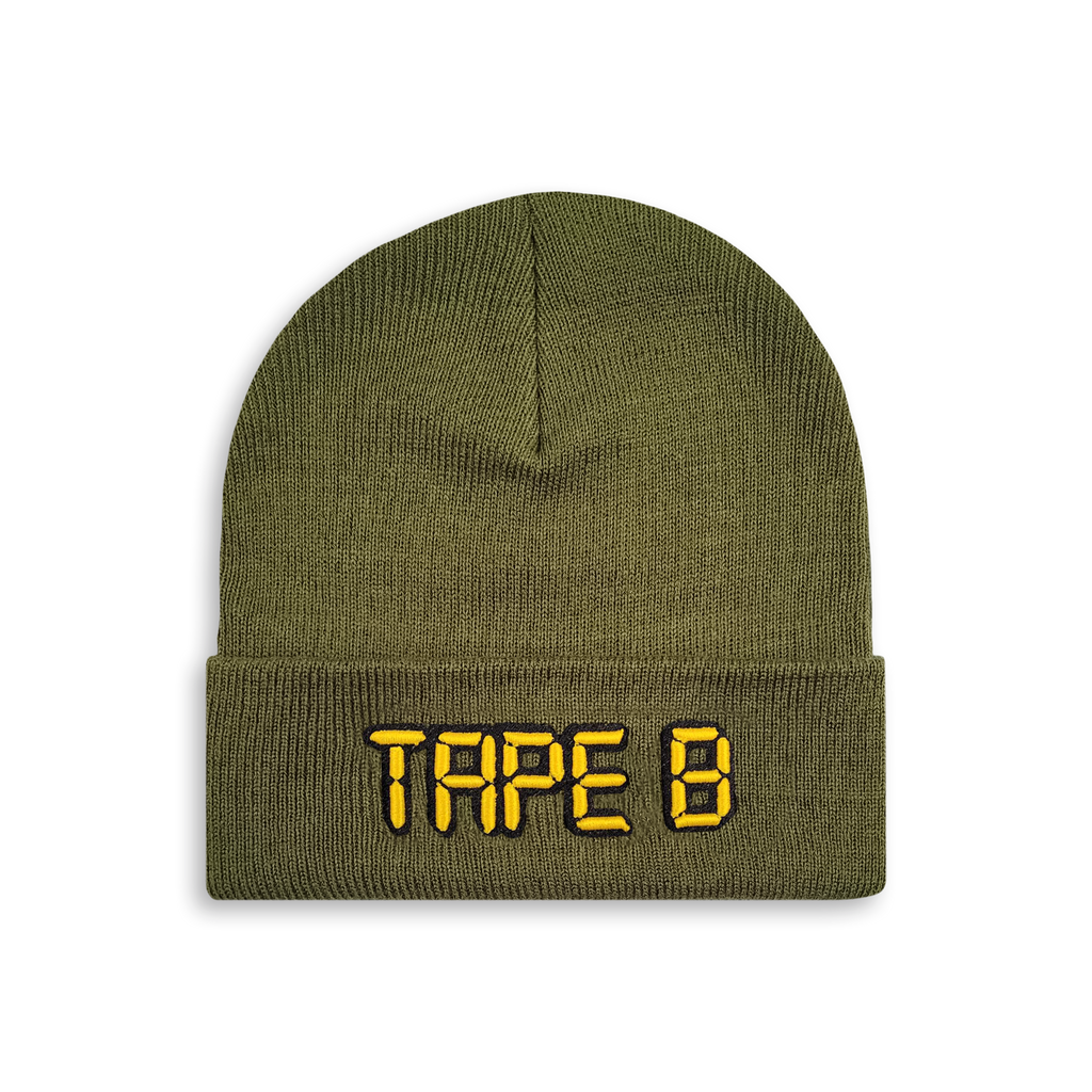 Tape B - Logo Beanie - Olive Green