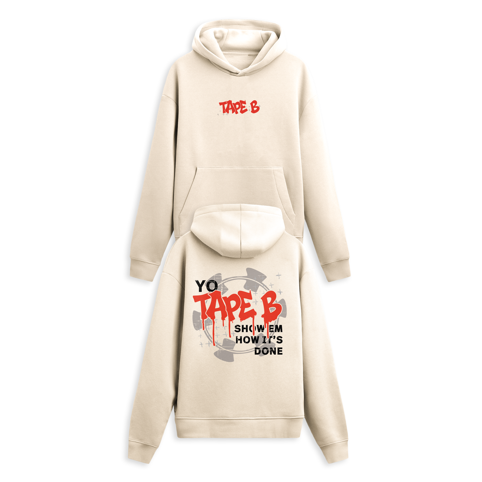 (Limited Time Pre Sale) Tape B - Drippin Hoodie - Bone
