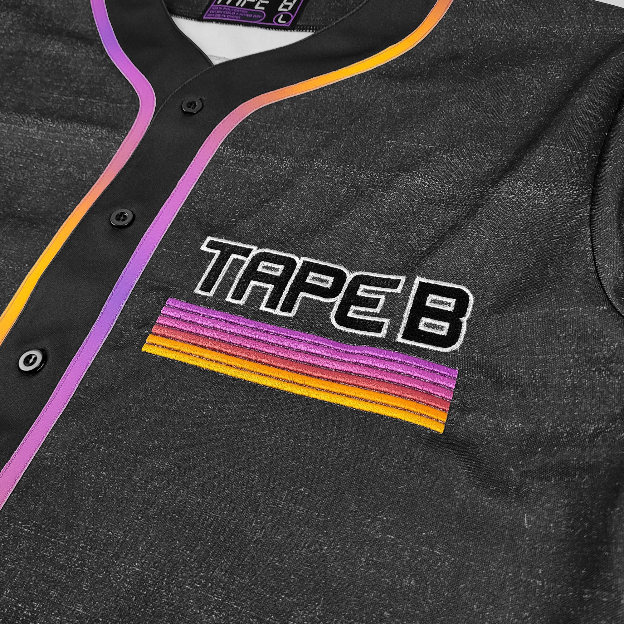 (Limited Time Pre Sale) Tape B - High Energy Baseball Jersey - Black