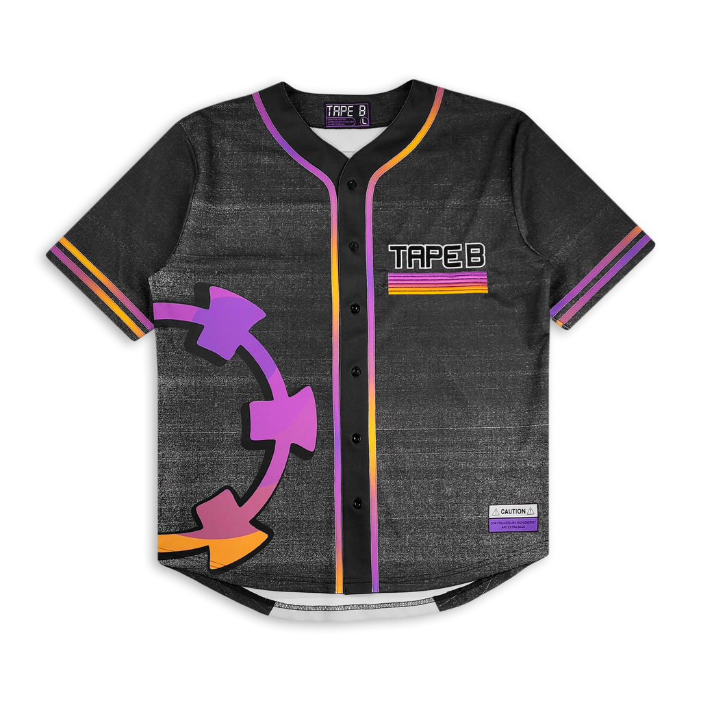 Tape B - High Energy Baseball Jersey - Black – TAPE B OFFICIAL STORE