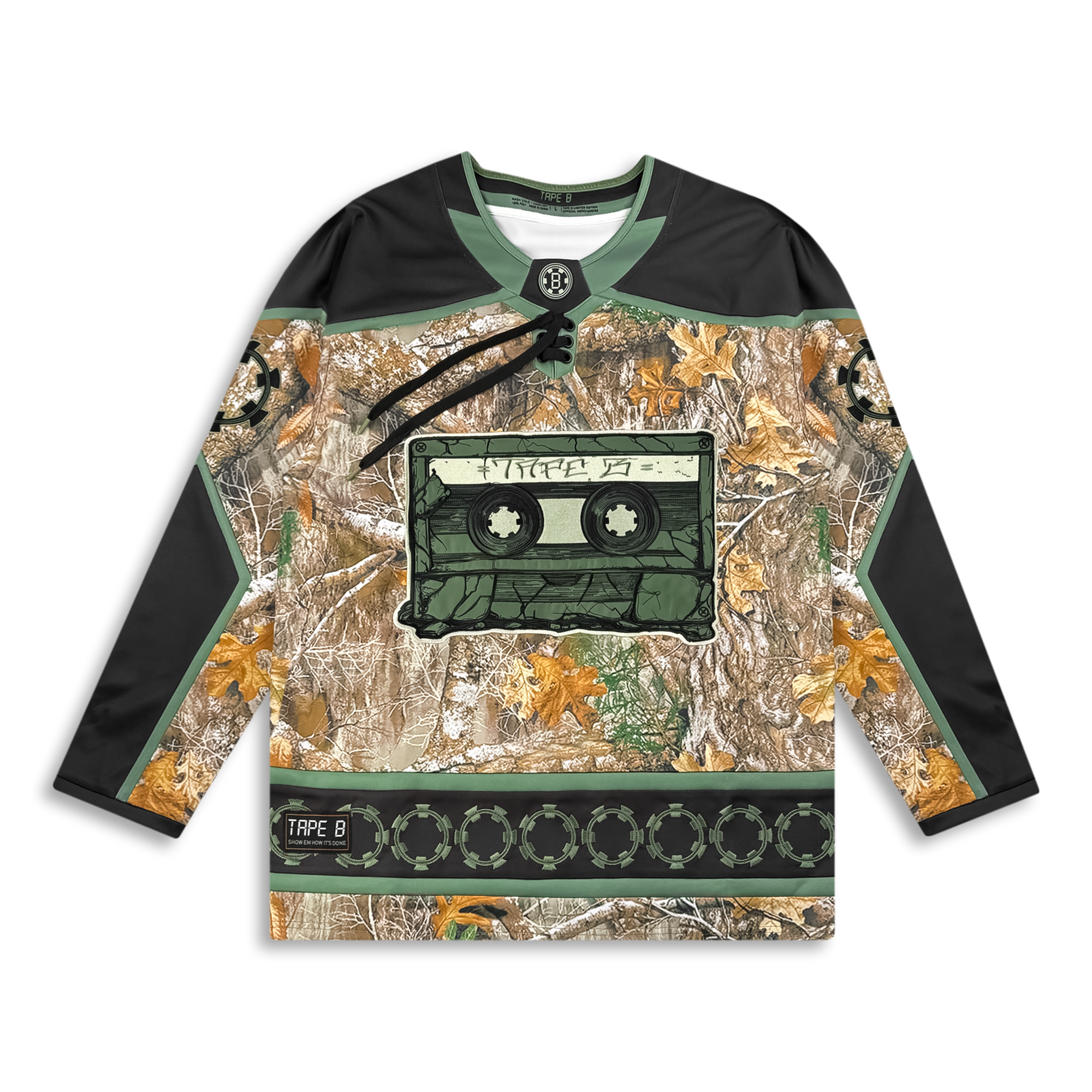 TAPE B - REAL B CAMO HOCKEY JERSEY - GREEN