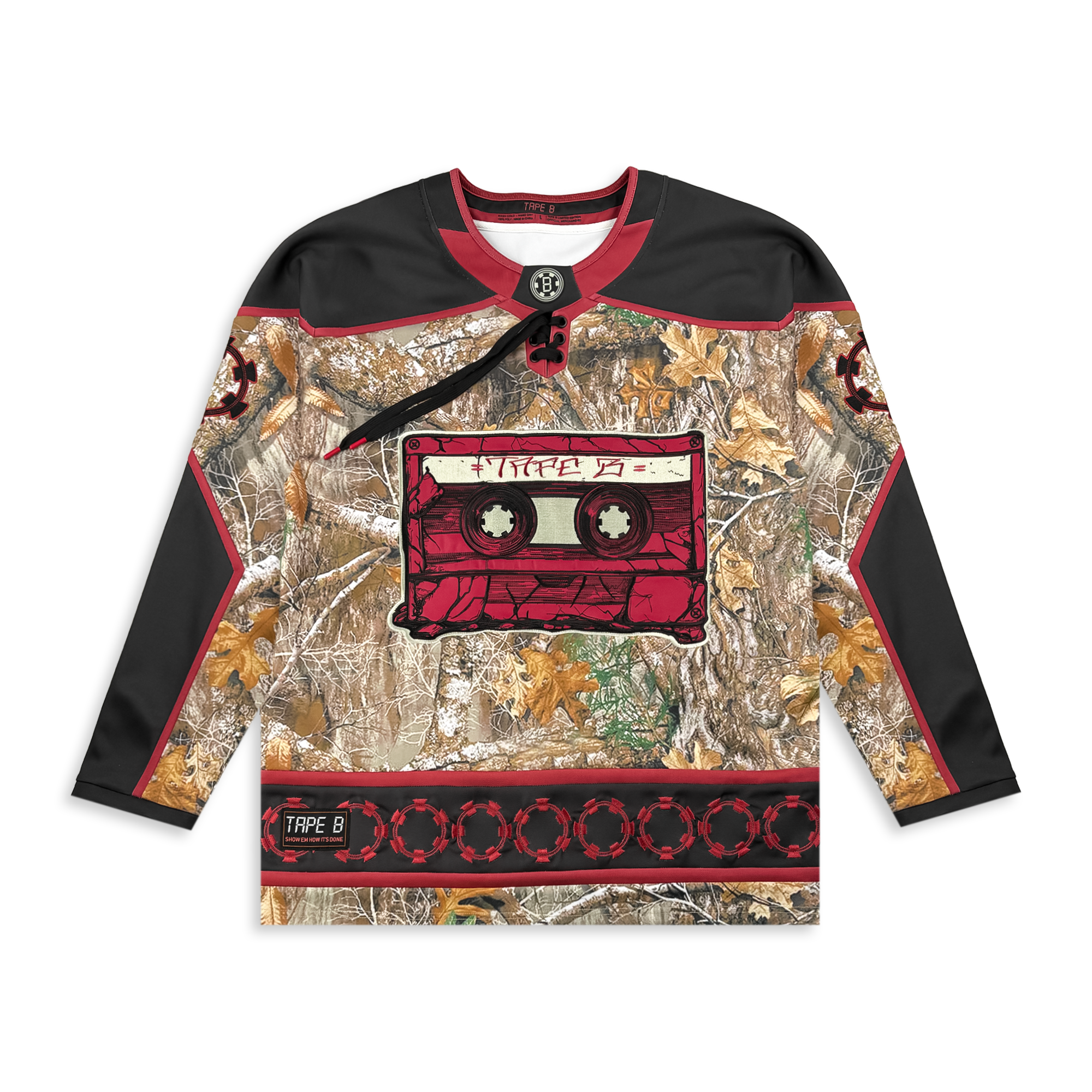 TAPE B - REAL B CAMO HOCKEY JERSEY - RED