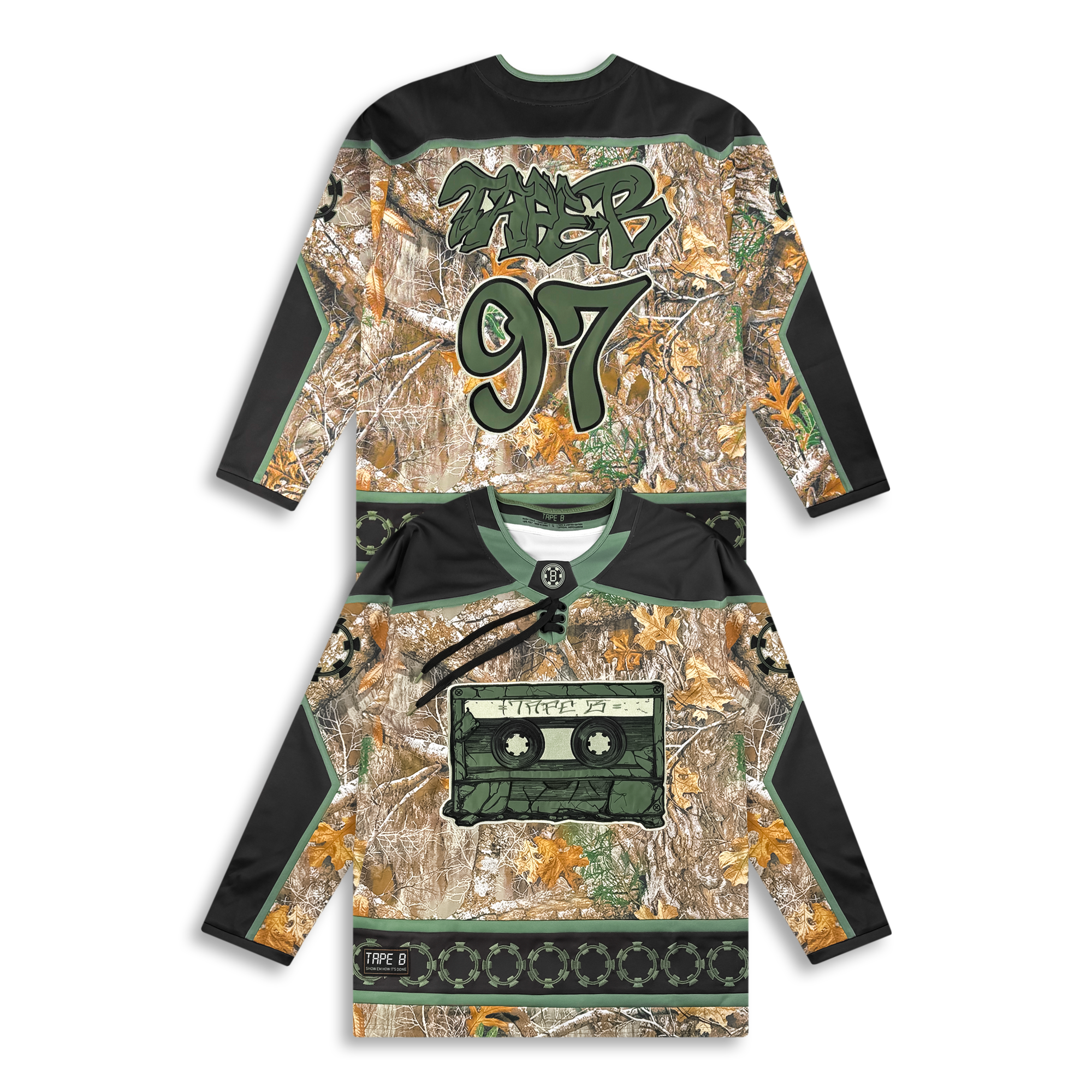 TAPE B - REAL B CAMO HOCKEY JERSEY - GREEN