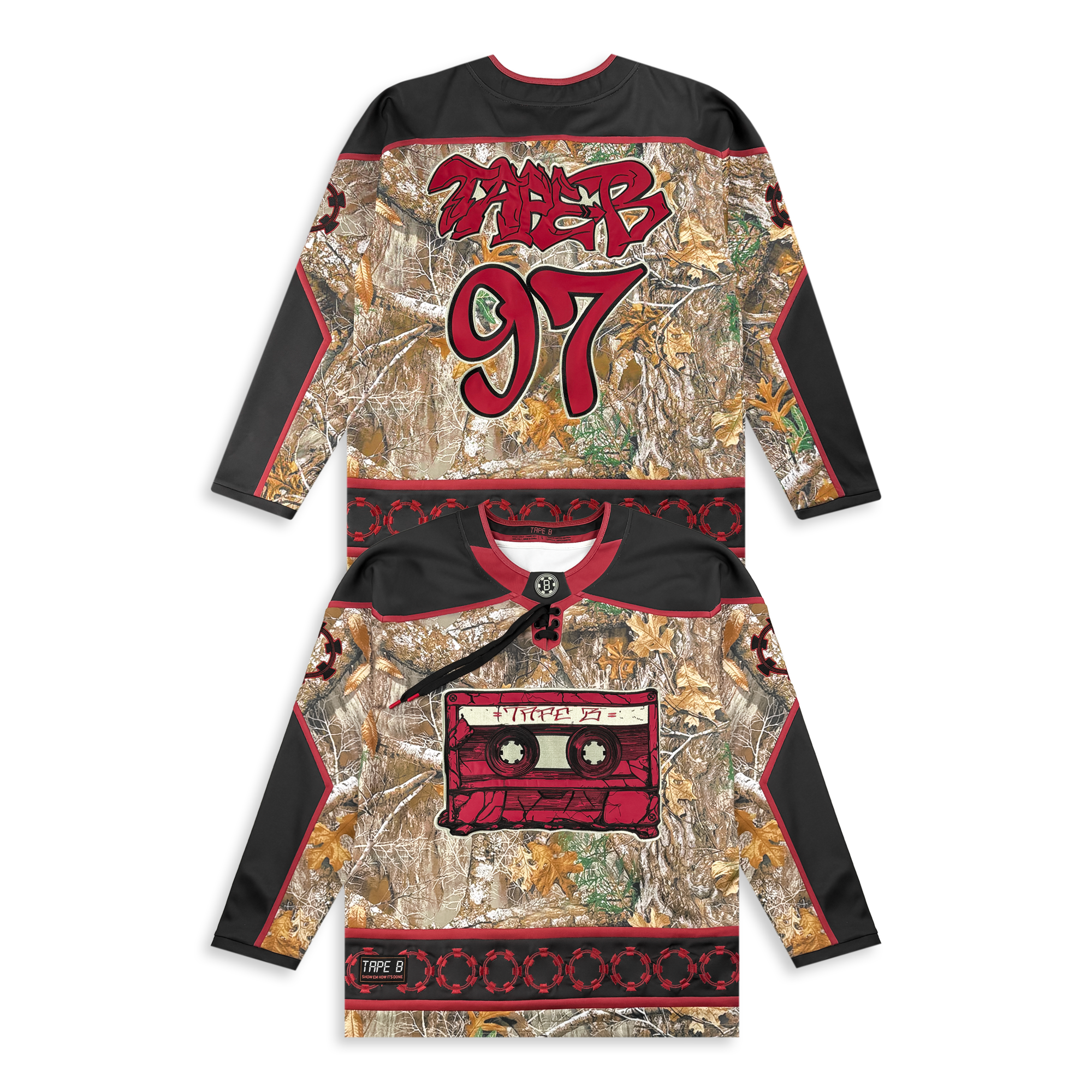 TAPE B - REAL B CAMO HOCKEY JERSEY - RED