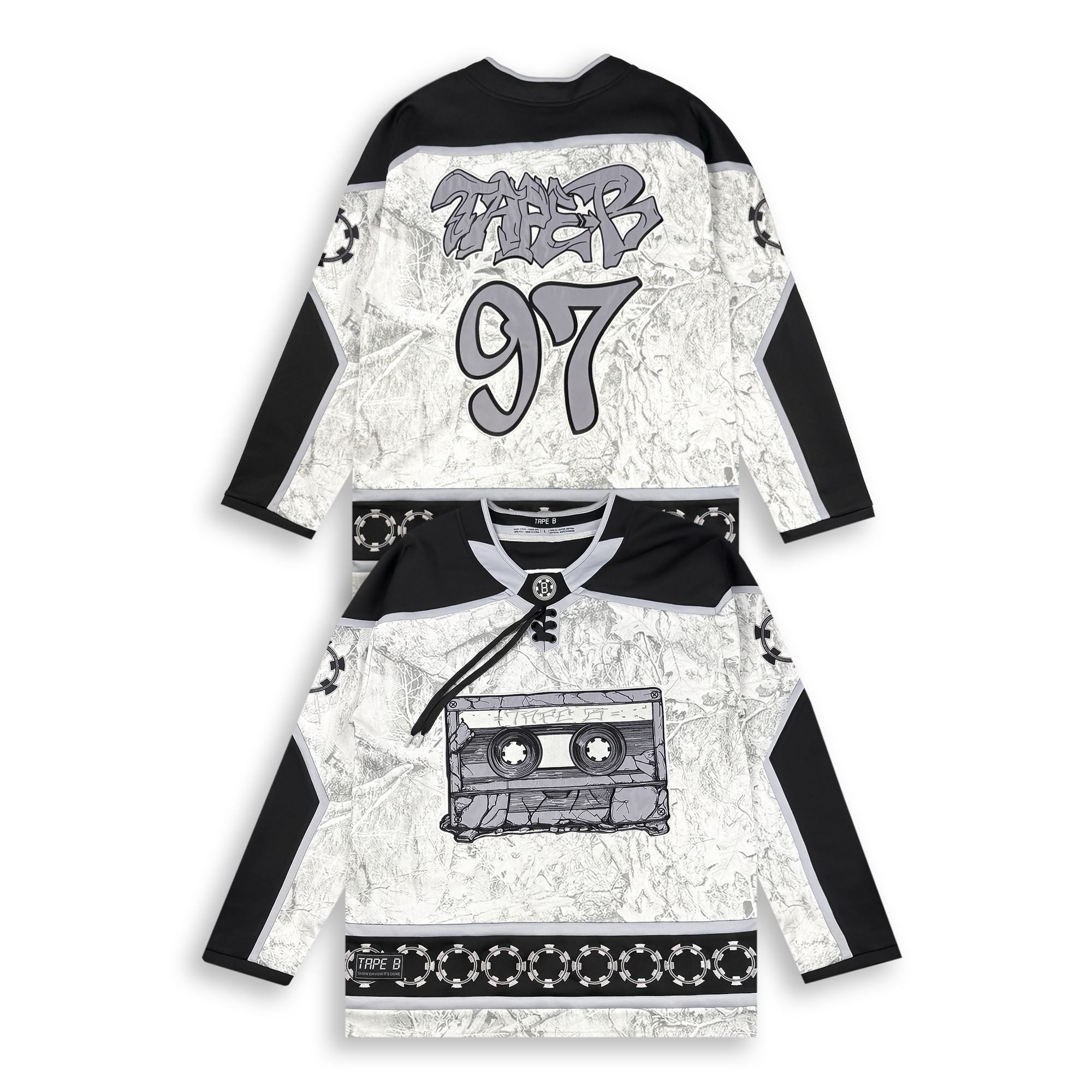Tabe B - Pixel Hockey Jersey - Grey