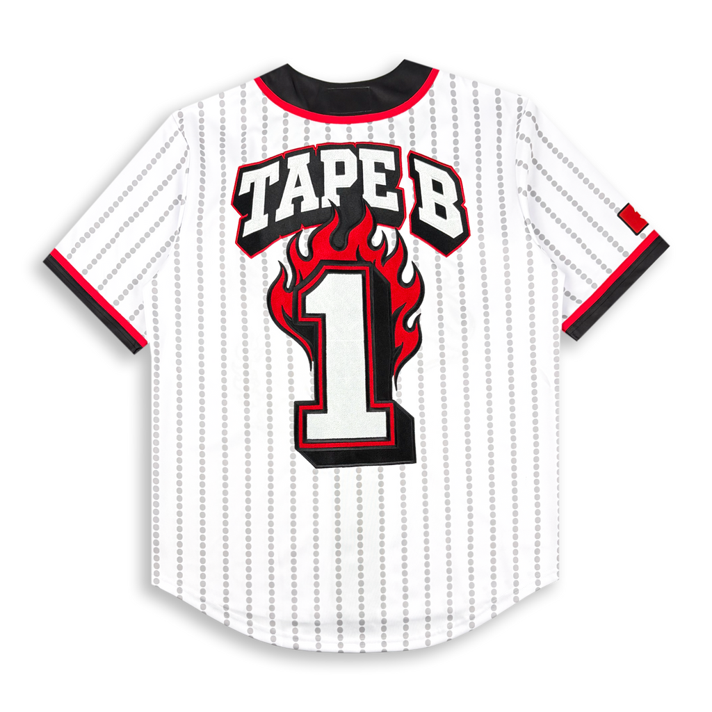 Tape B - Hot One Baseball Jersey - White
