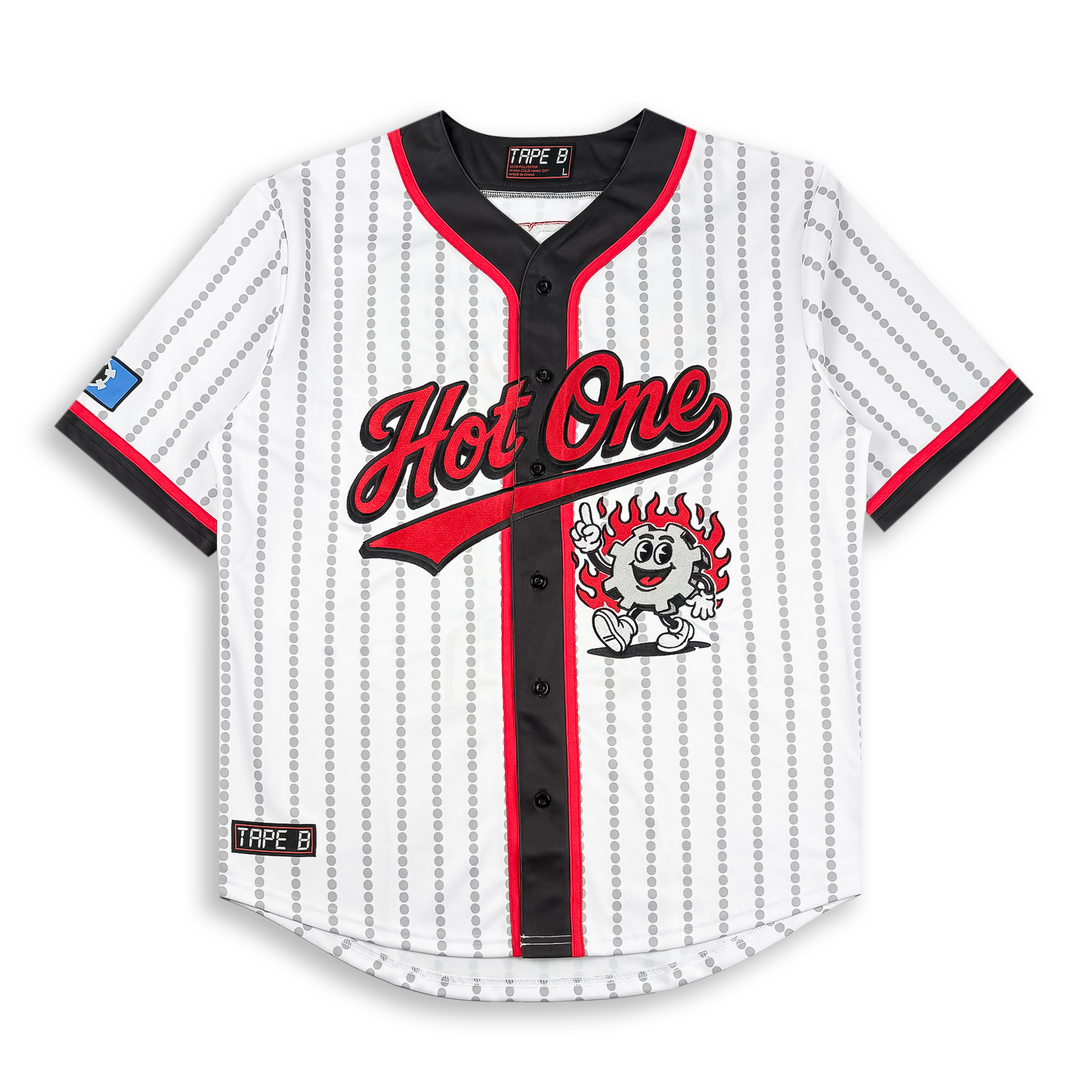 Tape B - Hot One Baseball Jersey - White