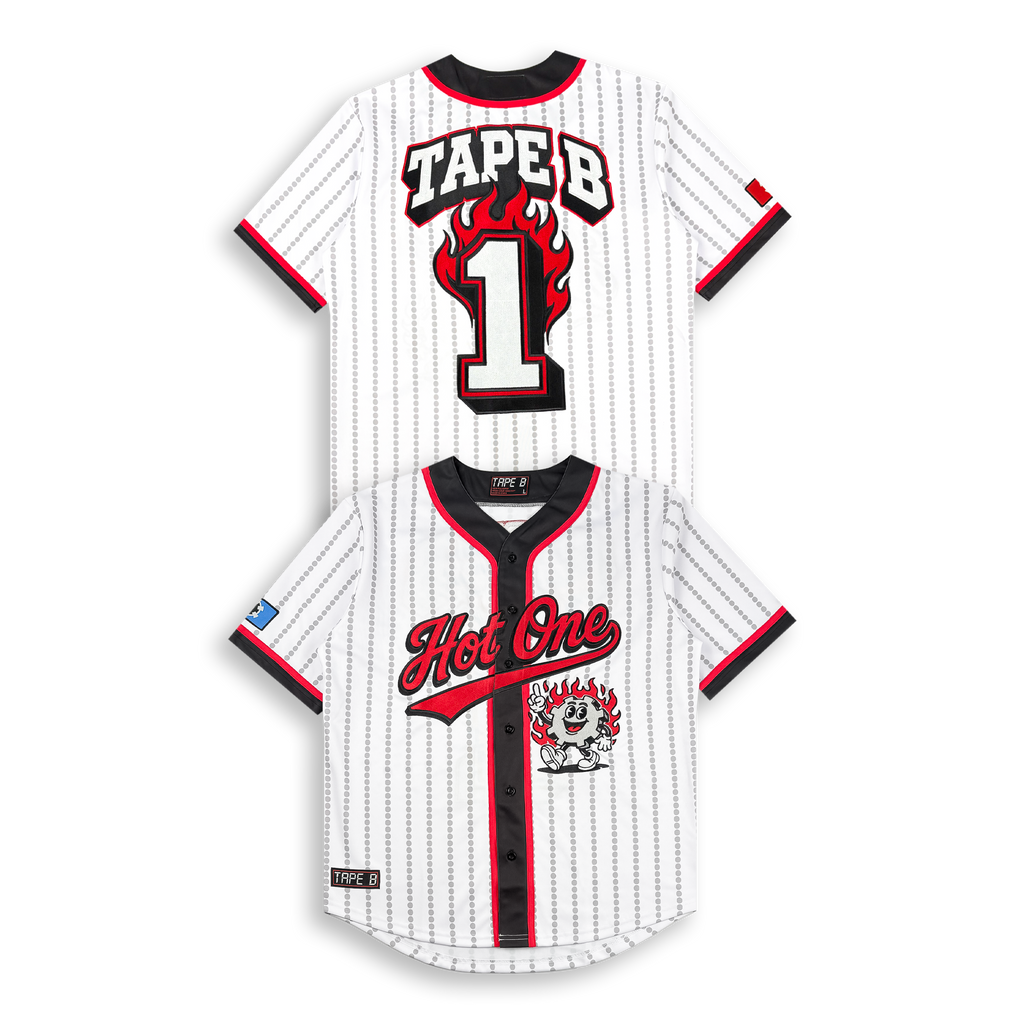 Tape B - Hot One Baseball Jersey - White