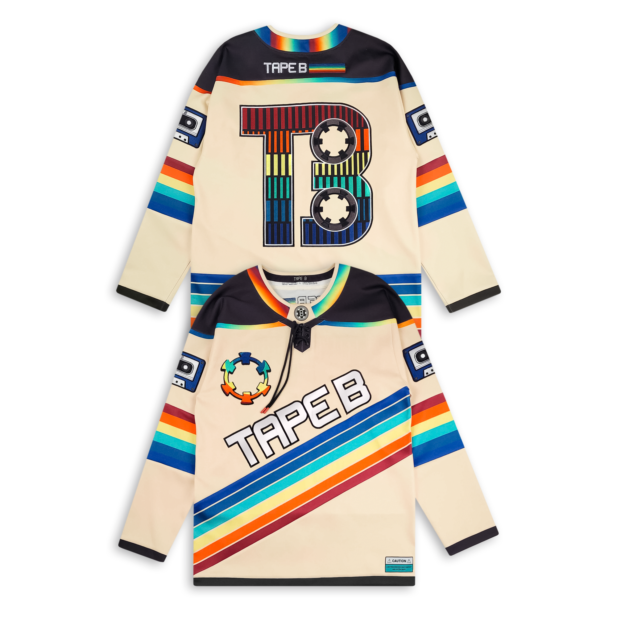 (Limited Time Pre Sale) Tape B - Low Frequencies Hockey Jersey - Cream