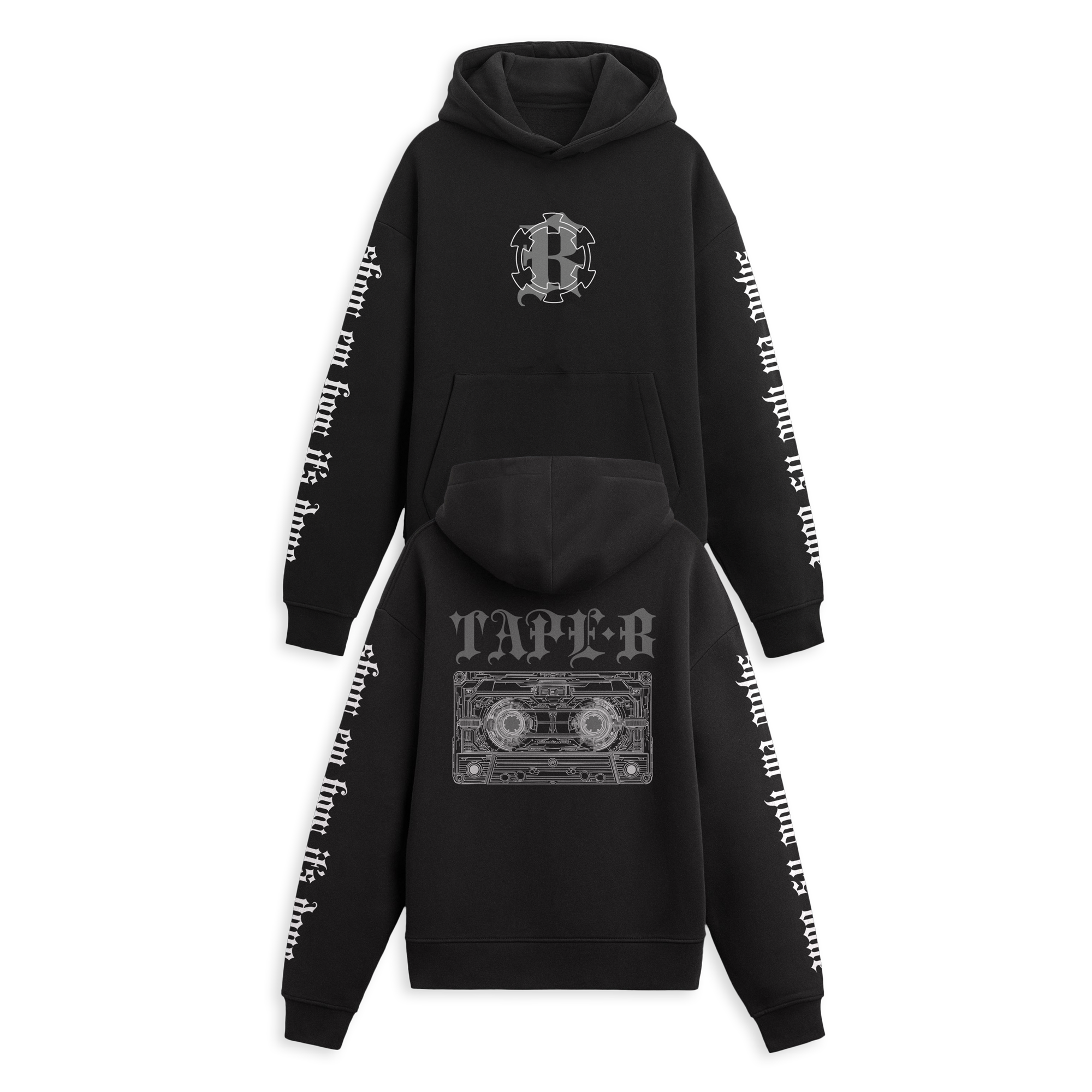 (Limited Time Pre Sale) Tape B - X-ray Tape Hoodie - Black