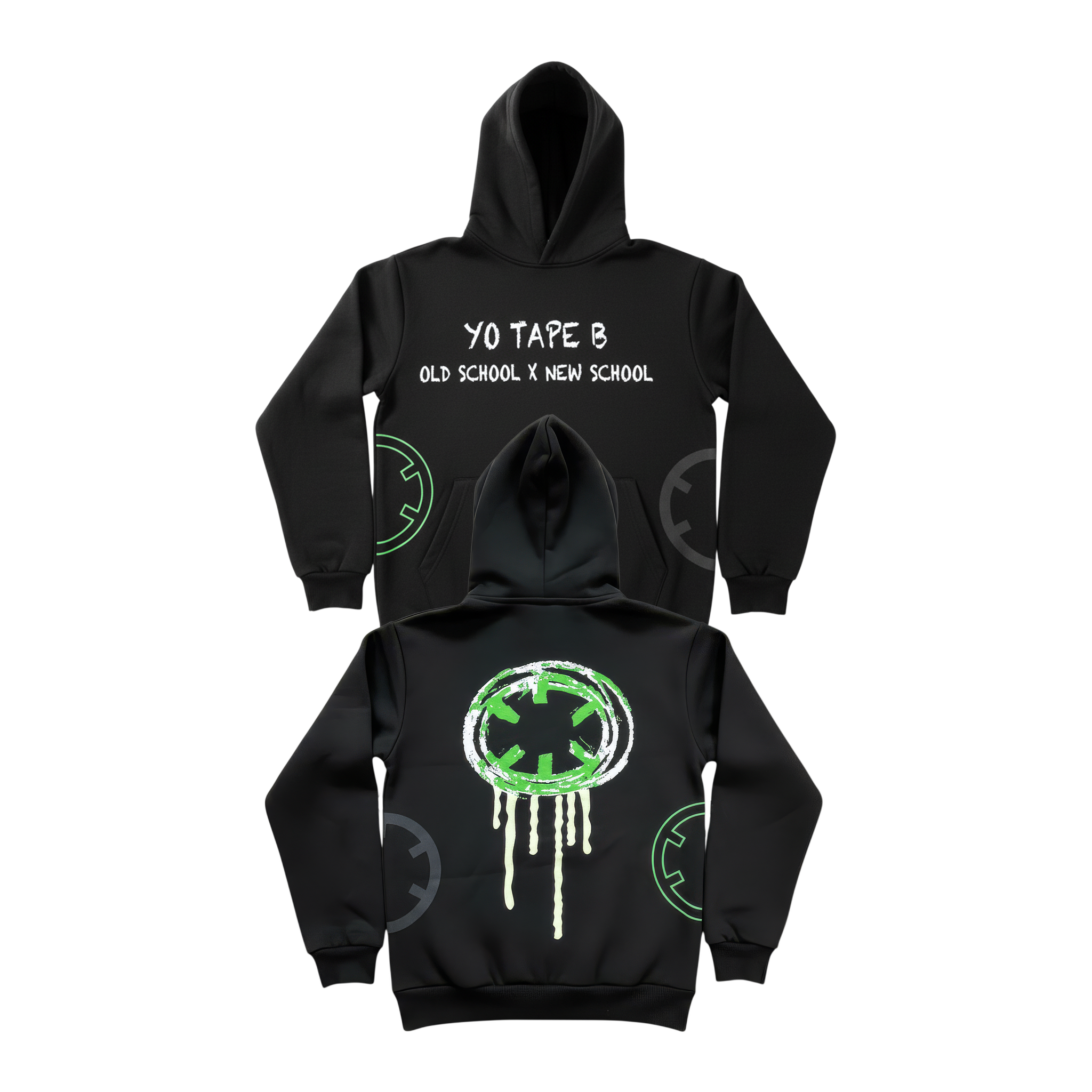Tape B - Old School x New School Hoodie - Black