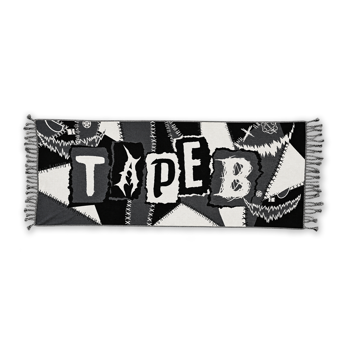 Tape B - Ransom Pashmina - Black & White